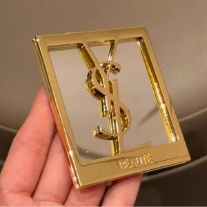 Yves Saint Laurent (YSL) Beauté Gold Logo Compact Mirror